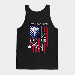 American Flag Nurse Day S, Week Nurse, Nurse's Day Tank Top